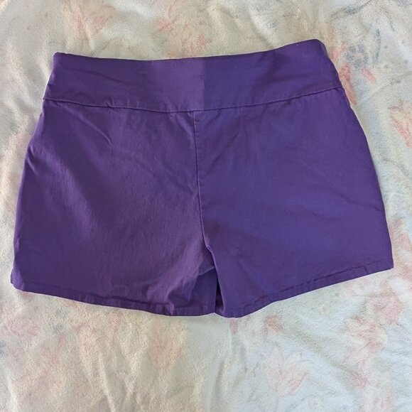 INC shorts Womens 8 Mid Rise Stretch Purple - Picture 2 of 6